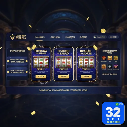 Tela com jogos otimizados para mobile de cassino e slots